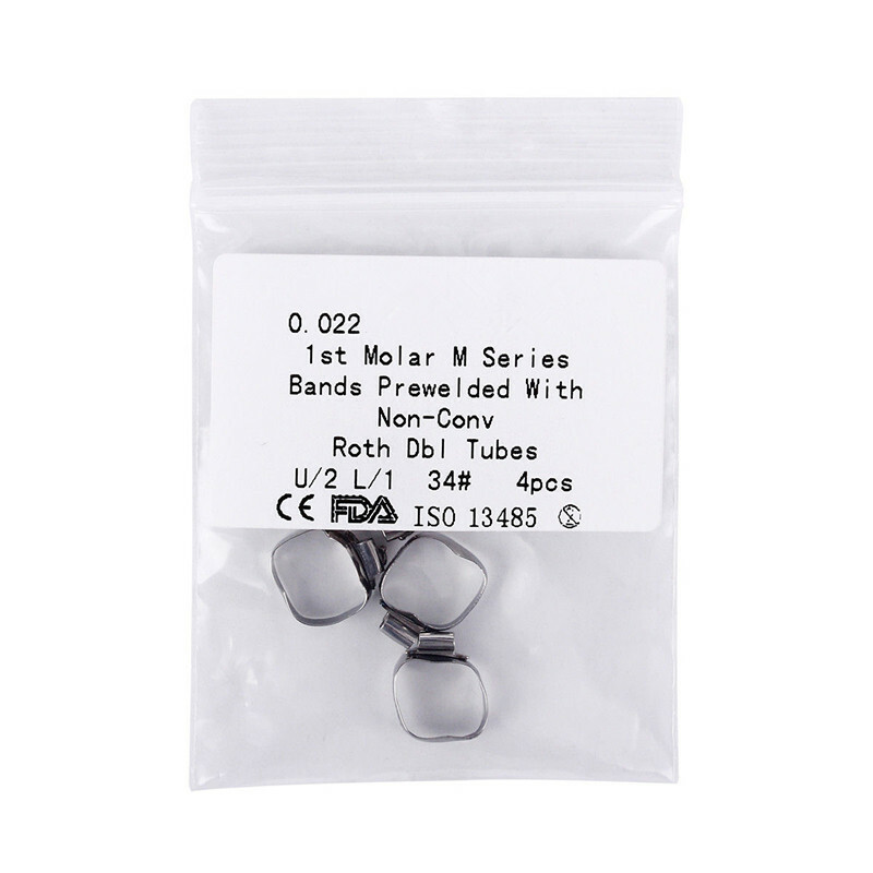 1 Pack 29-43+# Prewelded 1st Molar Bands Single Dental Non-Con Roth 022 U2/L1