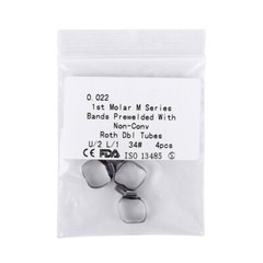 1 Pack 29-43+# Prewelded 1st Molar Bands Single Dental Non-Con Roth 022 U2/L1
