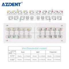 20pcs AZDENT Dental Brackets Orthodontic Braces Standard MBT Slot.022 Hooks 3