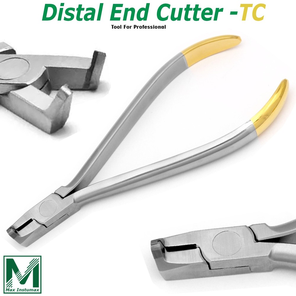 Orthodontic TC Distal End Cutter Hard Wire Bracket Holding Tweezers Dental Plier