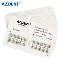 AZDENT Dental Orthodontic Metal Brackets Braces Mini Roth Slot.022 Hooks 3-4-5