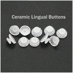 Dental Lingual Button Ceramic Clear Invisable Retainer Aligner Bondable Round