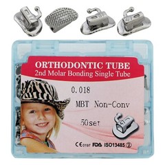 tubos de ortodoncia Orthodontic Molar Tubes Brackets Buccal Roth MBT 022 1st 2nd