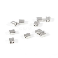 10Pack Dental Double Tubes Lingual Button Orthodontic Steel Crimpable Hooks Stop
