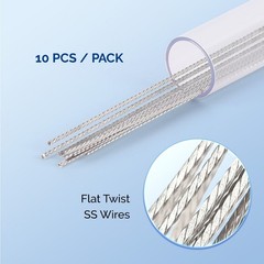 Dental Orthodontic Lingual Retainer Twist Wires Flat Stainless Steel Dentistry