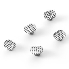 Dental Orthodontic Bondable Lingual Buttons with Hook Rectangular Base 10pc/kit