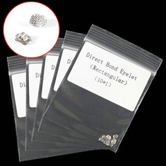50 Dental Orthodontic Lingual Buttons Direct Bond Eyelets Rectangular Base Mesh