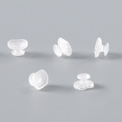 Dental Orthodontic Ceramic Transparent Lingual Button Rectangular Mesh Base