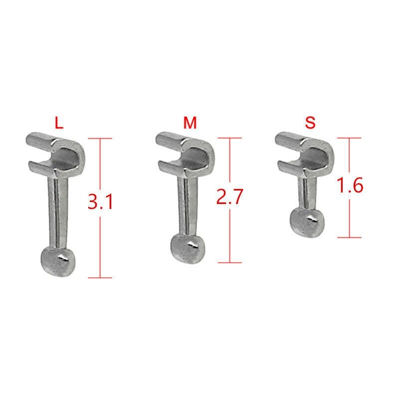 Dental Stainless Steel Orthodontic Crimpable Arch Hooks Long/Medium/Short Tube