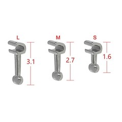 Dental Stainless Steel Orthodontic Crimpable Arch Hooks Long/Medium/Short Tube