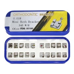 5×Dental orthodontic 20pcs/pack metal bracket brace mini roth 018 345 with hook