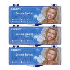 10X AZDENT ortodoncia brackets cerámicos dental 5*5 Roth.022 Ganchos 345 USA