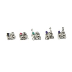 10X Dental Orthodontic Metal Brackets MIM Mini Braces Roth MBT 022 018 345 Hooks