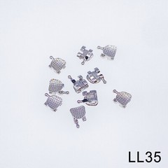 MacDent Dental Orthodontic Metal Brackets Mesh Mini Roth 022 Hooks In Bulk 10Pcs