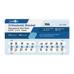 Dental Orthodontic MIM MonoblockBrackets Braces Mini Roth/MBT 022/018 Hooks 345