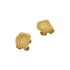 10 KIT 18K Gold Coated Dental Orthodontic Metal Bracket Mini Roth 022 3-4-5 hook
