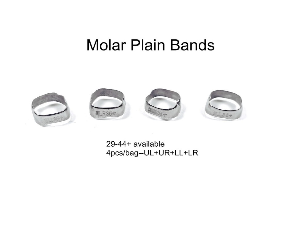 10Bags Dental SS Orthodo Molar Plain Bands&Buccal Tubes Cleats Roth 022 4pcs/Bag