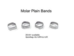 10Bags Dental SS Orthodo Molar Plain Bands&Buccal Tubes Cleats Roth 022 4pcs/Bag