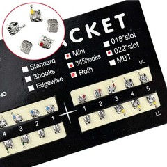 Dental Orthodontic Brackets Mini Metal Braces Roth 022″ Slot 3 4 5Hooks New