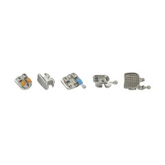 Dental Orthodontic Brackets Metal Braces MIM Mini Roth MBT 0.018 345 Hooks 5-5