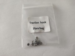 50pcs Dental Lingual Buttons With Traction Hook Mesh Base Round Short