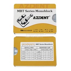 100Pcs Dental Orthodontic Inblock Metal Brackets Braces Mini MBT.022 Hooks 3-4-5