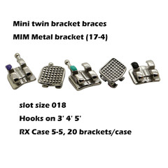 US Dental Mini Brackets Orthodontic Metal Braces ROTH MBT MIM 022 345 Hooks