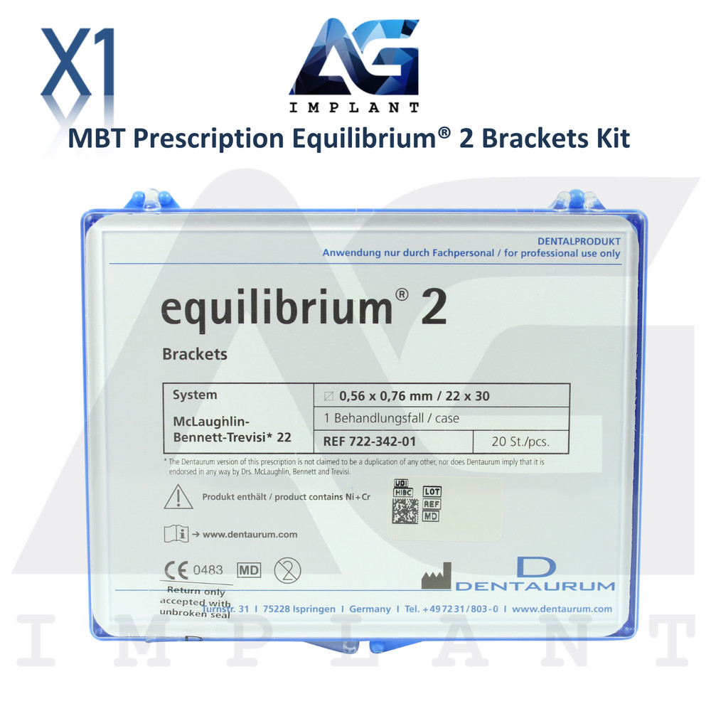 Dental Equilibrium 2 Metal MBT Prescription Brackets Kit 20pcs Orthodontic