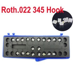 20Pcs Dental Orthodontic Ceramic Brackets clear Braces Roth/MBT 022 Hooks 3-4-5