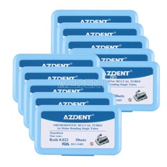 50Sets Dental Orthodontic Non-conv Buccal Tube 1st 2nd Molar Roth MBT 022/018