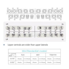 AZDENT Dental Orthodontic Brackets Metal Braces Mini Edgewise Slot.018 Hooks 345