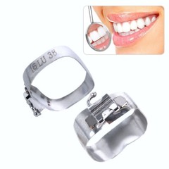 4Pcs Dental Orthodontic Bands&Buccal Tube First Molar 0.022 Upper Lower #32-#44