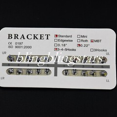 Dental Orthodontics Metal Brackets Mini/Standard Roth/Edgewise/MBT 022/018