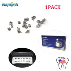 Dental Self-ligating Orthodontic Brackets Metal Mesh Base Braces ROTH/MBT 3-4-5