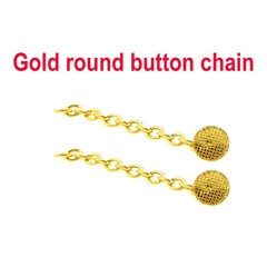 6Pcs Dental Orthodontic Traction Chain Round Lingual Button Chains Gold Plated
