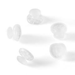 Dental Composite Clear Ceramic Lingual Buttons Bondable Round Rectangular Base